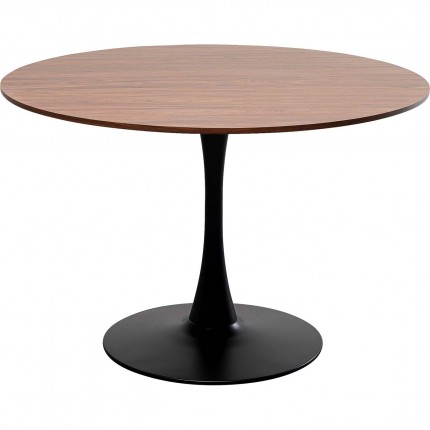 Eettafel Schickeria 110cm walnoot en zwart Kare Design