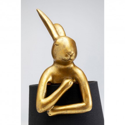 Table Lamp Animal rabbit 50cm gold and black Kare Design