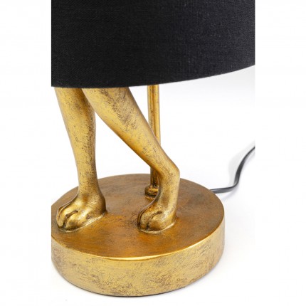 Table Lamp Animal rabbit 50cm gold and black Kare Design