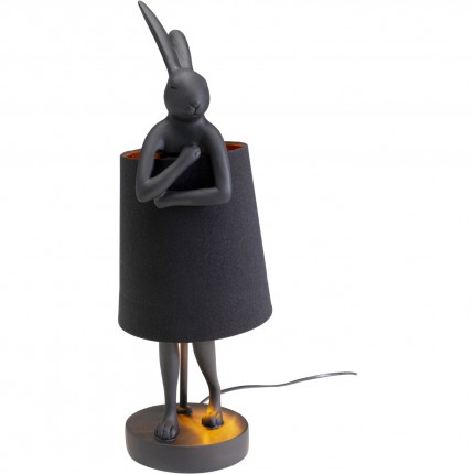 Table Lamp Animal rabbit 50cm black Kare Design