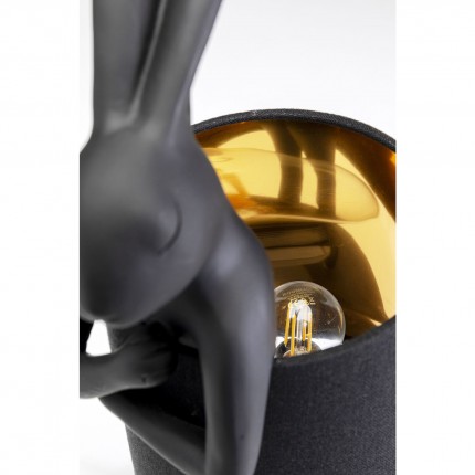 Table Lamp Animal rabbit 50cm black Kare Design