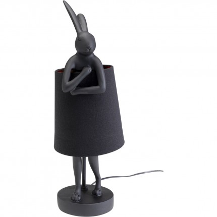 Table Lamp Animal rabbit 50cm black Kare Design