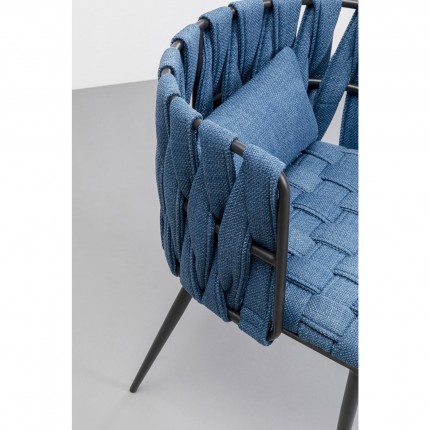 Stoel met armleuningen Saluti blauw Kare Design