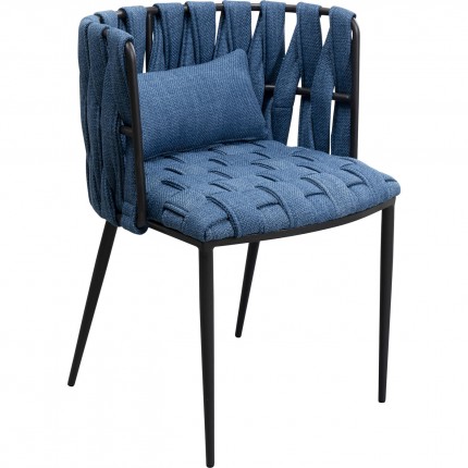 Stoel met armleuningen Saluti blauw Kare Design