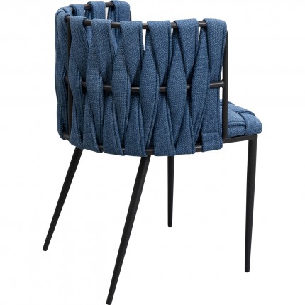 Stoel met armleuningen Saluti blauw Kare Design