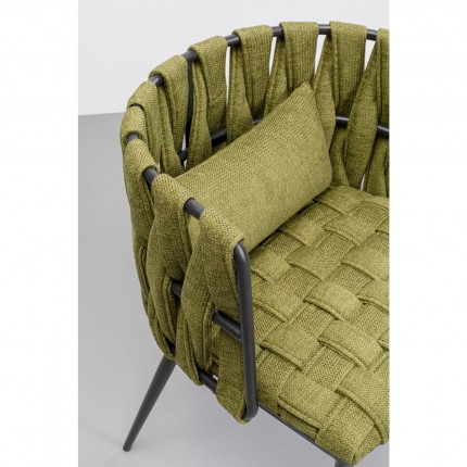 Chair with armrests Saluti green Kare Design