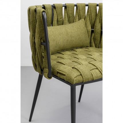 Chair with armrests Saluti green Kare Design