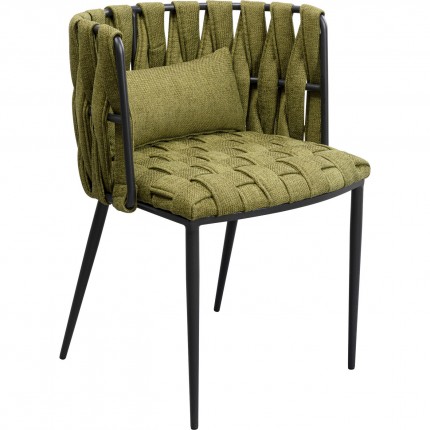 Chair with armrests Saluti green Kare Design