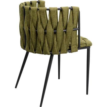 Chair with armrests Saluti green Kare Design