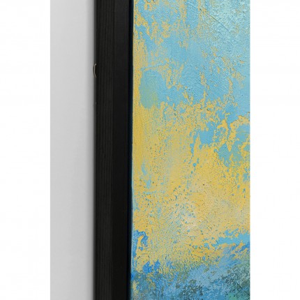 Schilderij Jardin 125x215cm blauw Kare Design