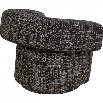 Swivel Armchair Maye Bow black and white Kare Design