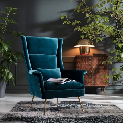 Fauteuil Vegas Forever blauwgroen Kare Design