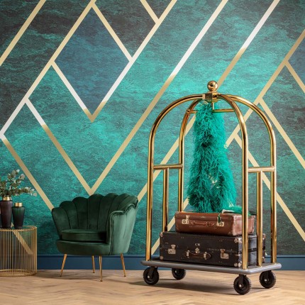 Baggage Trolley VIP Vegas gold Kare Design