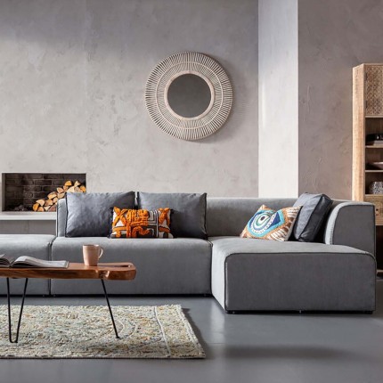 Sofa Infinity Ottomane Grey Right Kare Design