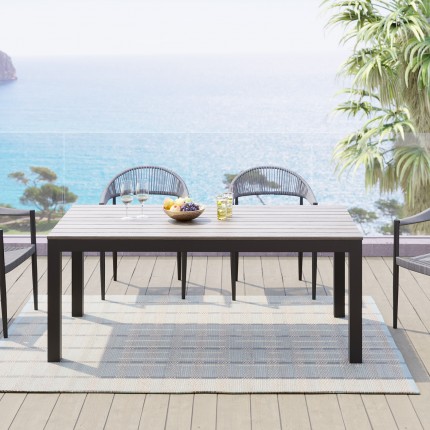 Outdoor Table Sorrento grey 180x90cm Kare Design