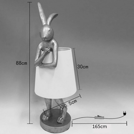 Vloerlamp Animal Rabbit Gold 88cm Kare Design