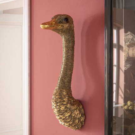 Wanddecoratie  Ostrich Gold Kare Design