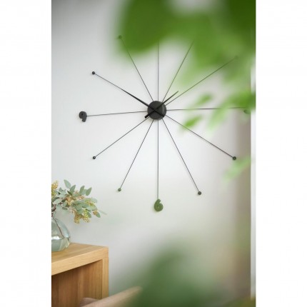 Wall Clock Umbrella black Kare Design