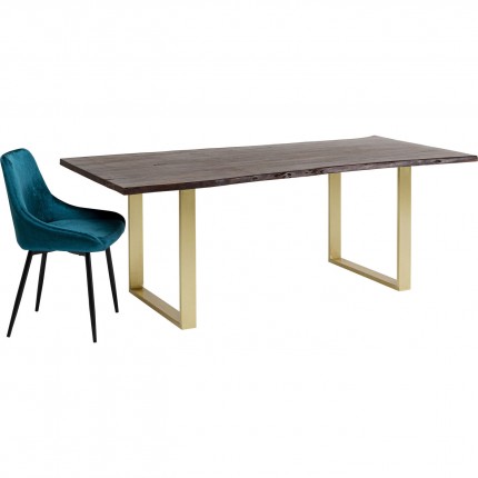 Table Harmony 160x80cm walnut brass Kare Design