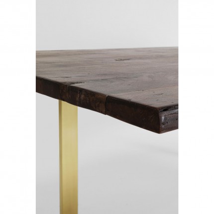 Eettafel Harmony 160x80cm walnoot goud Kare Design