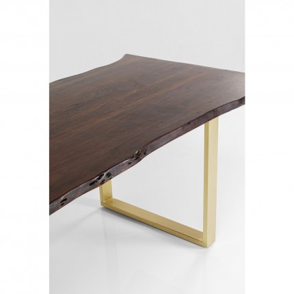 Table Harmony 160x80cm walnut brass Kare Design