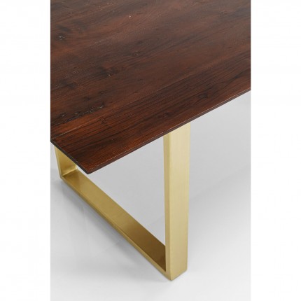 Eettafel Symphony Walnoot Messing 180x90cm Kare Design