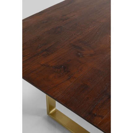 Eettafel Symphony Walnoot Messing 180x90cm Kare Design