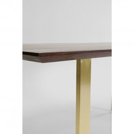 Eettafel Symphony Walnoot Messing 180x90cm Kare Design