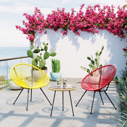 Outdoor Armchair Acapulco yellow Kare Design