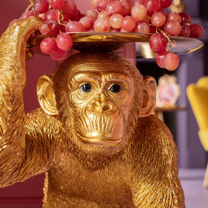 Woonaccessoires Butler Spelende Chimp goud Kare Design