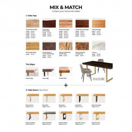 Table Top Tavola Harmony acacia Kare Design