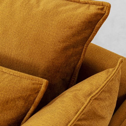 Corner Sofa Monza right velvet ocher Kare Design