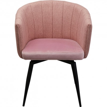 Swivel chair with armrests Merida pink Kare Design