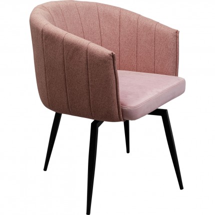 Swivel chair with armrests Merida pink Kare Design