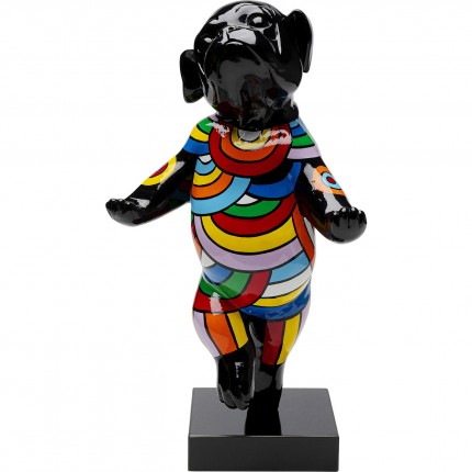 Decoratie zwart dansende hond 53cm Kare Design