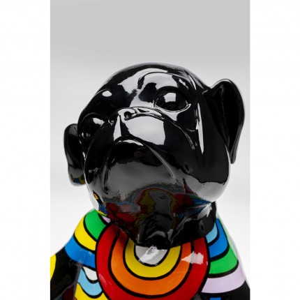 Decoratie zwart dansende hond 53cm Kare Design