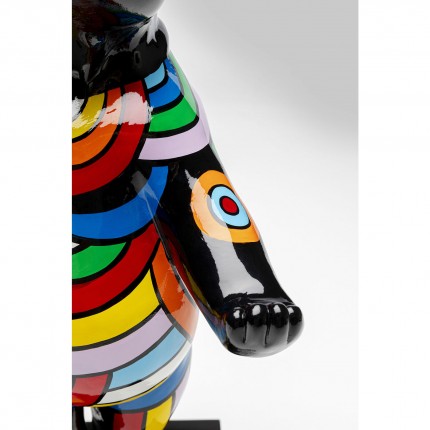 Decoratie zwart dansende hond 53cm Kare Design