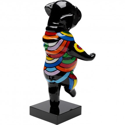 Decoratie zwart dansende hond 53cm Kare Design