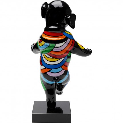 Decoratie zwart dansende hond 53cm Kare Design