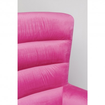 Fauteuil Sweep fluweel roze Kare Design