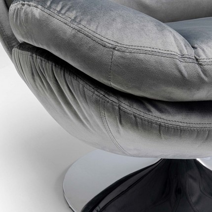 Draaifauteuil Cosy grijs Kare Design