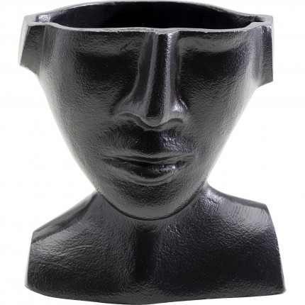 Vase Rostro face black 17cm Kare Design