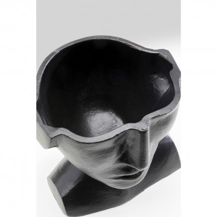 Vase Rostro face black 17cm Kare Design