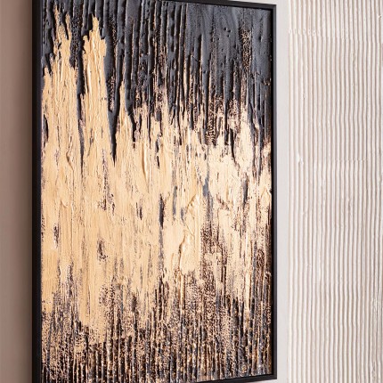 Framed Painting Abstract Black 80x120cm Kare Design