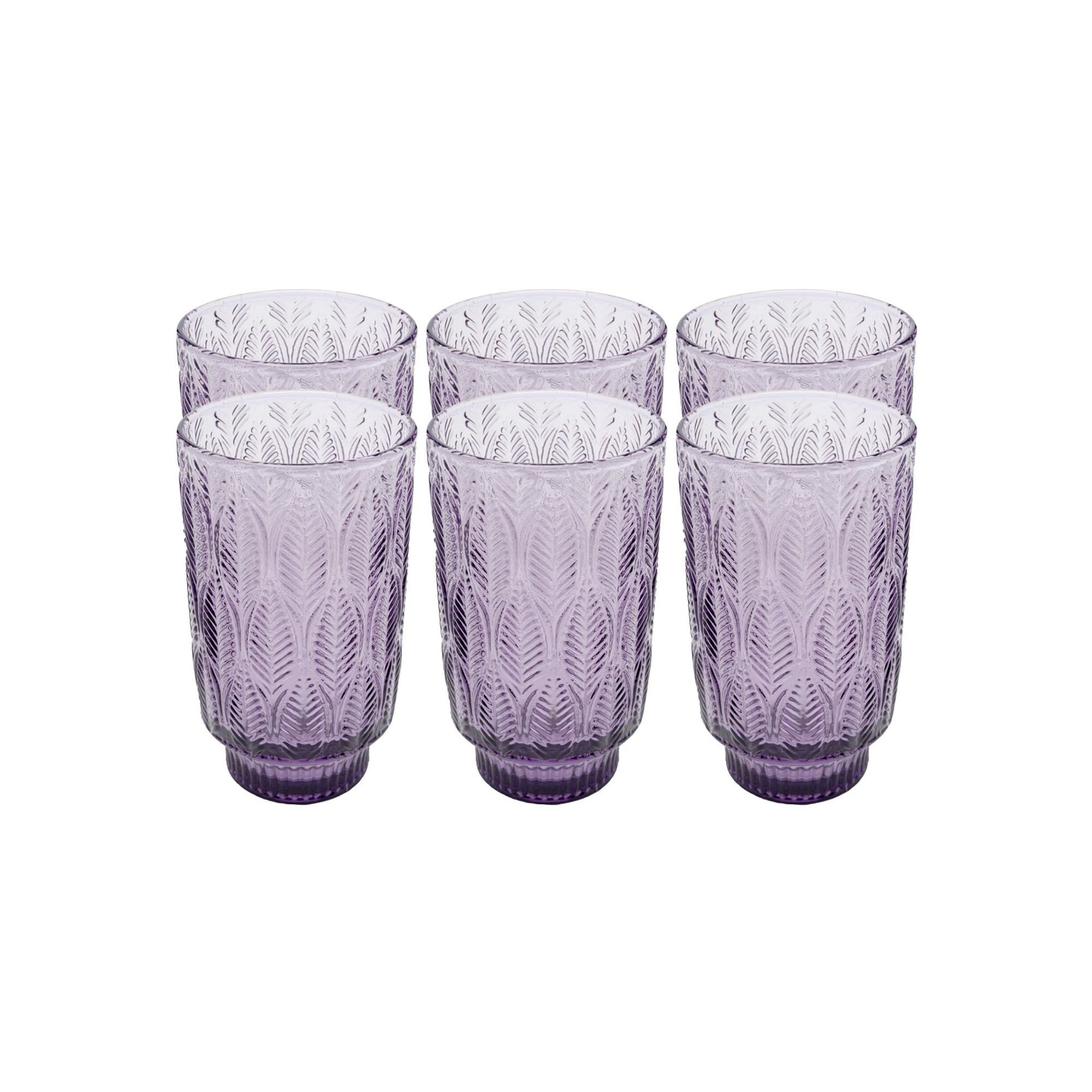 Waterglazen Fogli paars (6/set) Kare Design