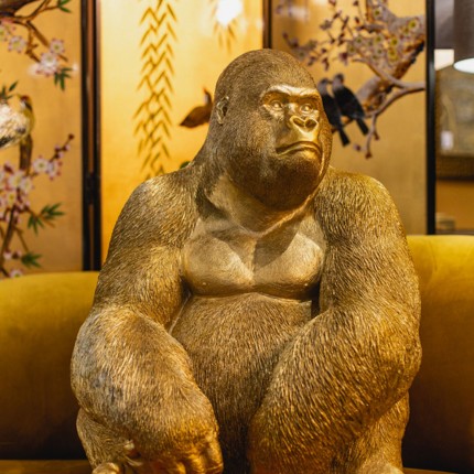 Deco gorilla XL 76cm gold Kare Design