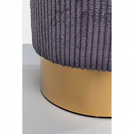 Stool Cherry Cord grey and brass Kare Design