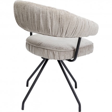 Swivel chair with armrests Arabella grey Kare Design