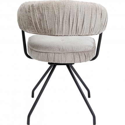 Swivel chair with armrests Arabella grey Kare Design