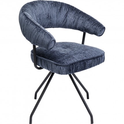 Swivel chair with armrests Arabella blue Kare Design